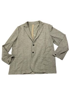 Mens XXL Faherty Blazer Inlet Gray Knit Blazer Jacket 2XL Preppy